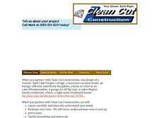 Tablet Screenshot of cleancut-construction.com